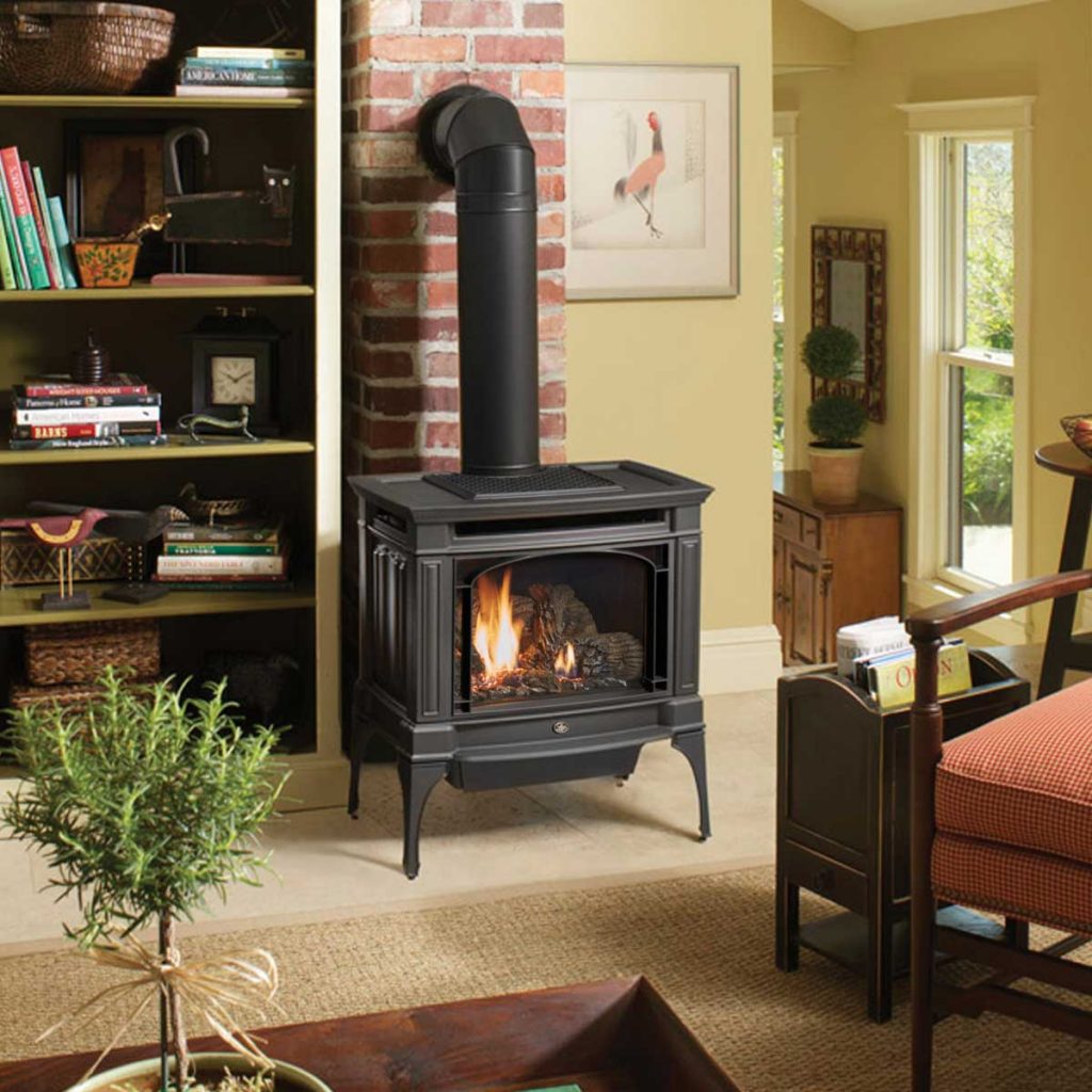 Lopi Berkshire Radiant Plus Medium MV Gas Stove - Monroe Fireplace